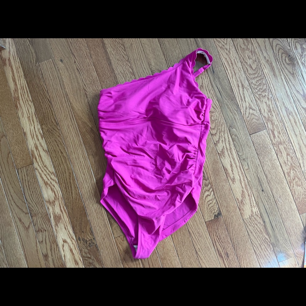 Pink One Shoulder Swimsuit